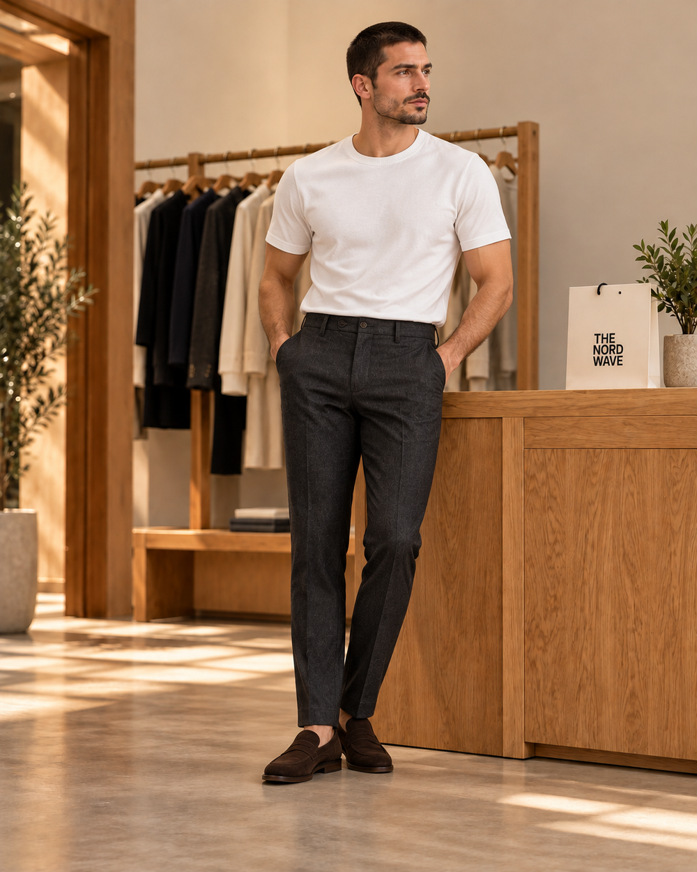 The Nord Wave editorial concept: Pants & Joggers · look 1