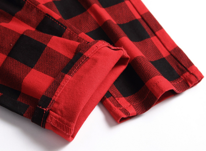 Nord Red Buffalo Plaid Jeans