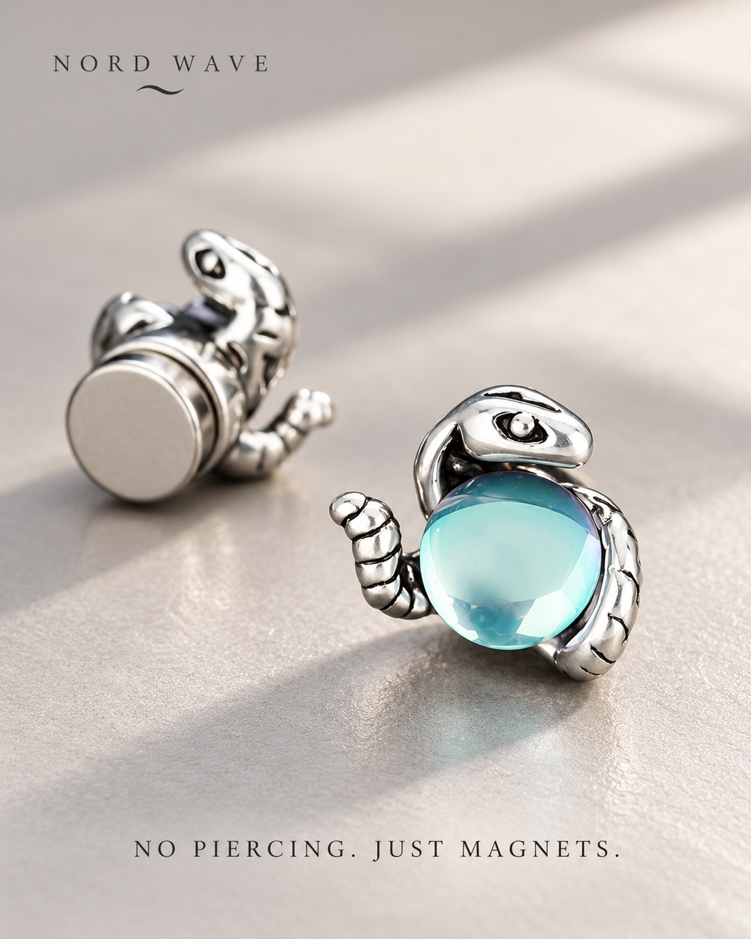 Nord Serpentine Magnetic Earrings