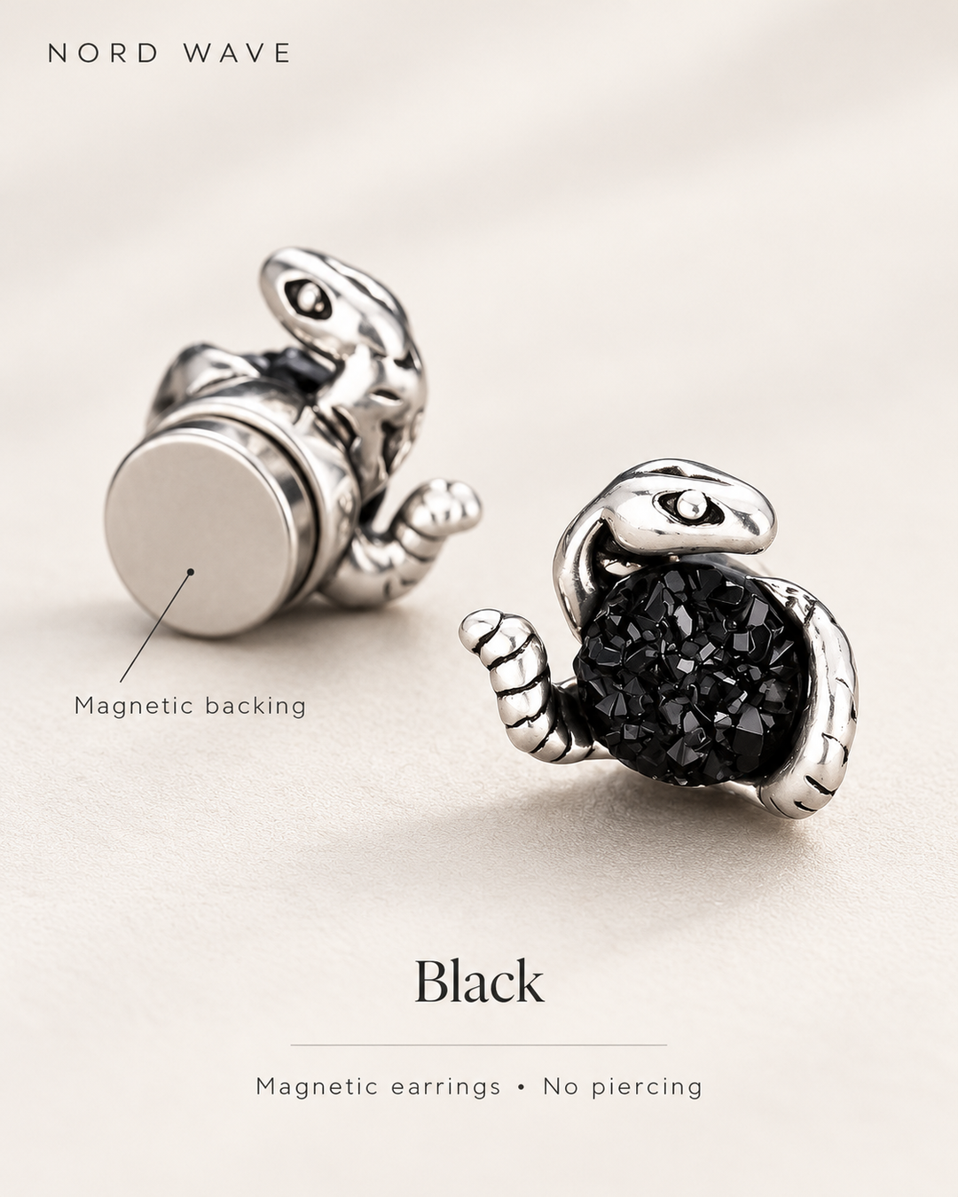 Nord Serpentine Magnetic Earrings