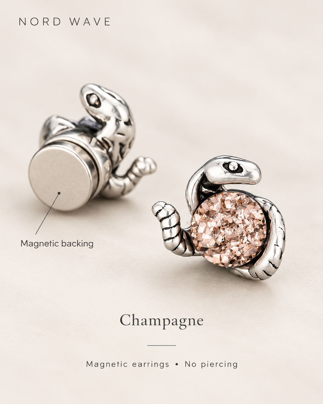Nord Serpentine Magnetic Earrings