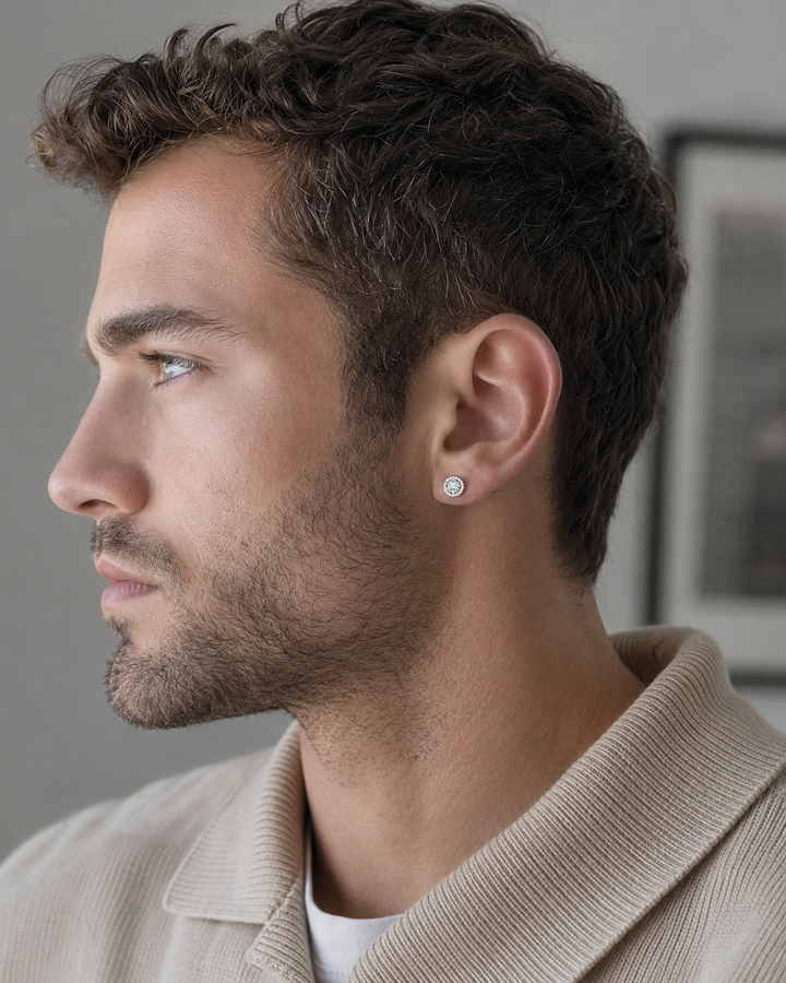Nord Crystal Halo Stud Earrings