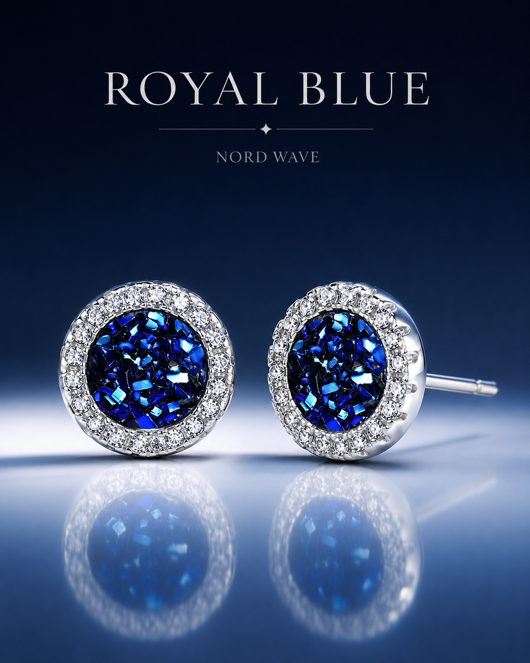 Nord Crystal Halo Stud Earrings