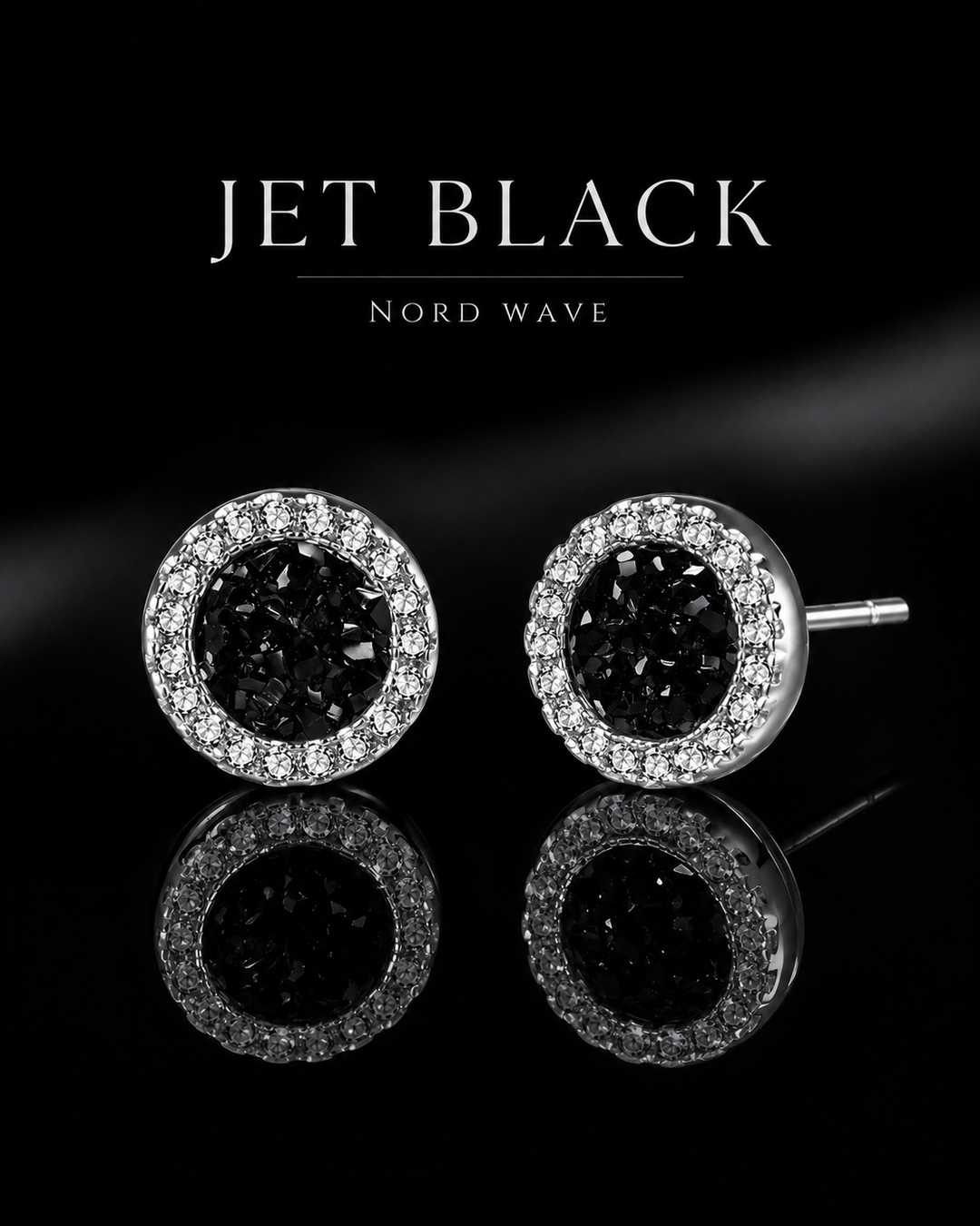 Nord Crystal Halo Stud Earrings
