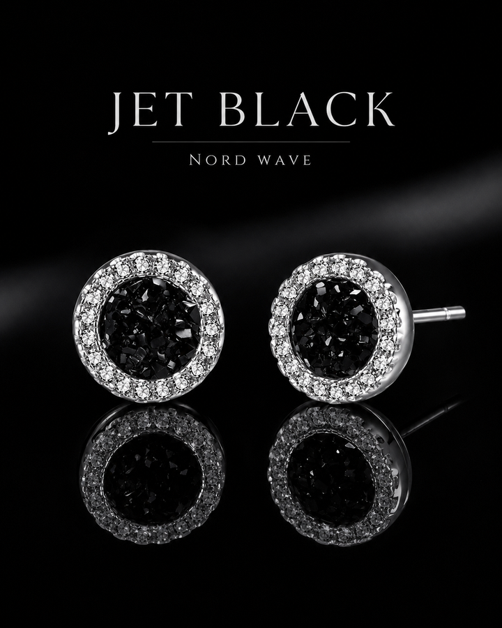 Nord Crystal Halo Stud Earrings