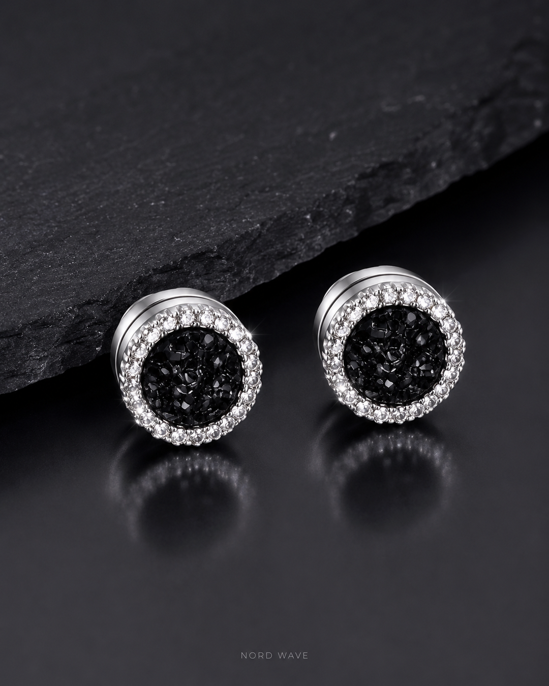 Nord Crystal Halo Magnetic Earrings