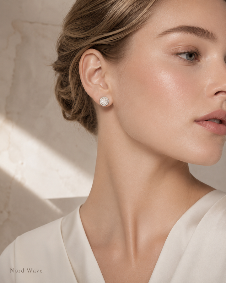 Nord Crystal Halo Magnetic Earrings