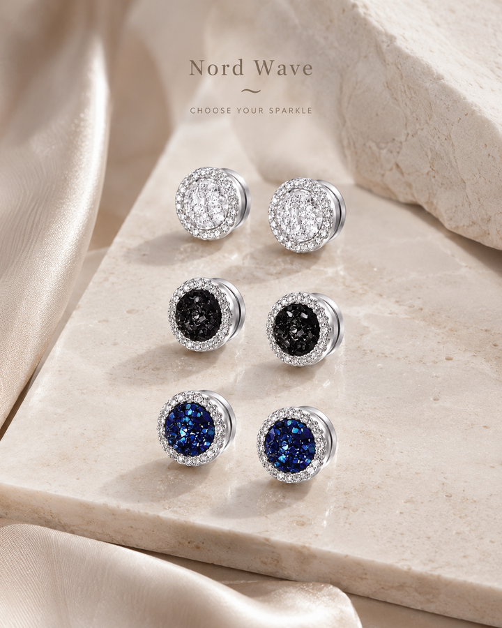 Nord Crystal Halo Magnetic Earrings