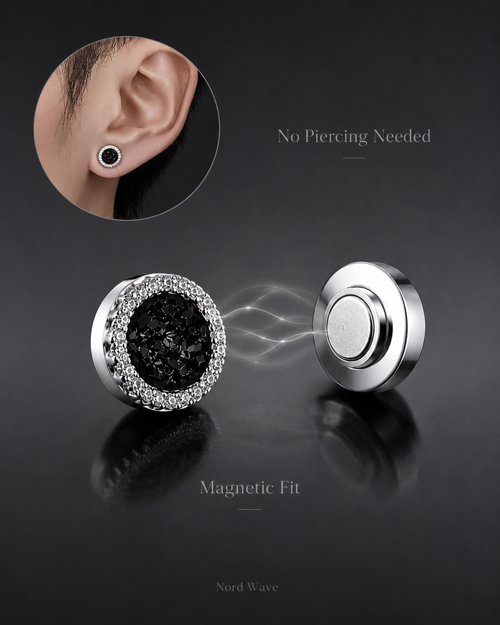 Nord Crystal Halo Magnetic Earrings