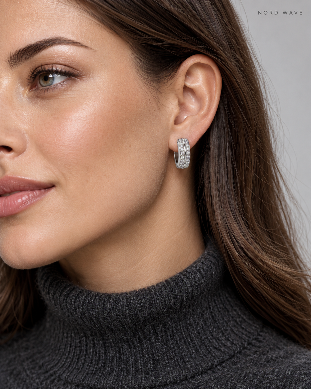 Nord Iced Hoop Earrings