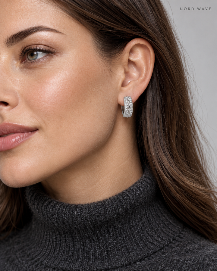 Nord Iced Hoop Earrings