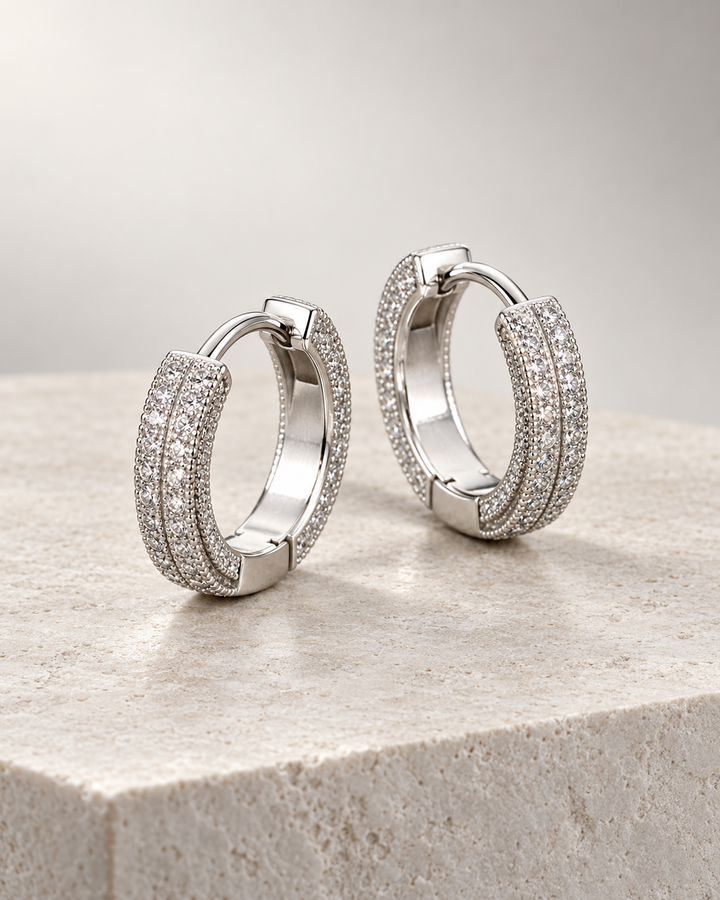 Nord Iced Hoop Earrings