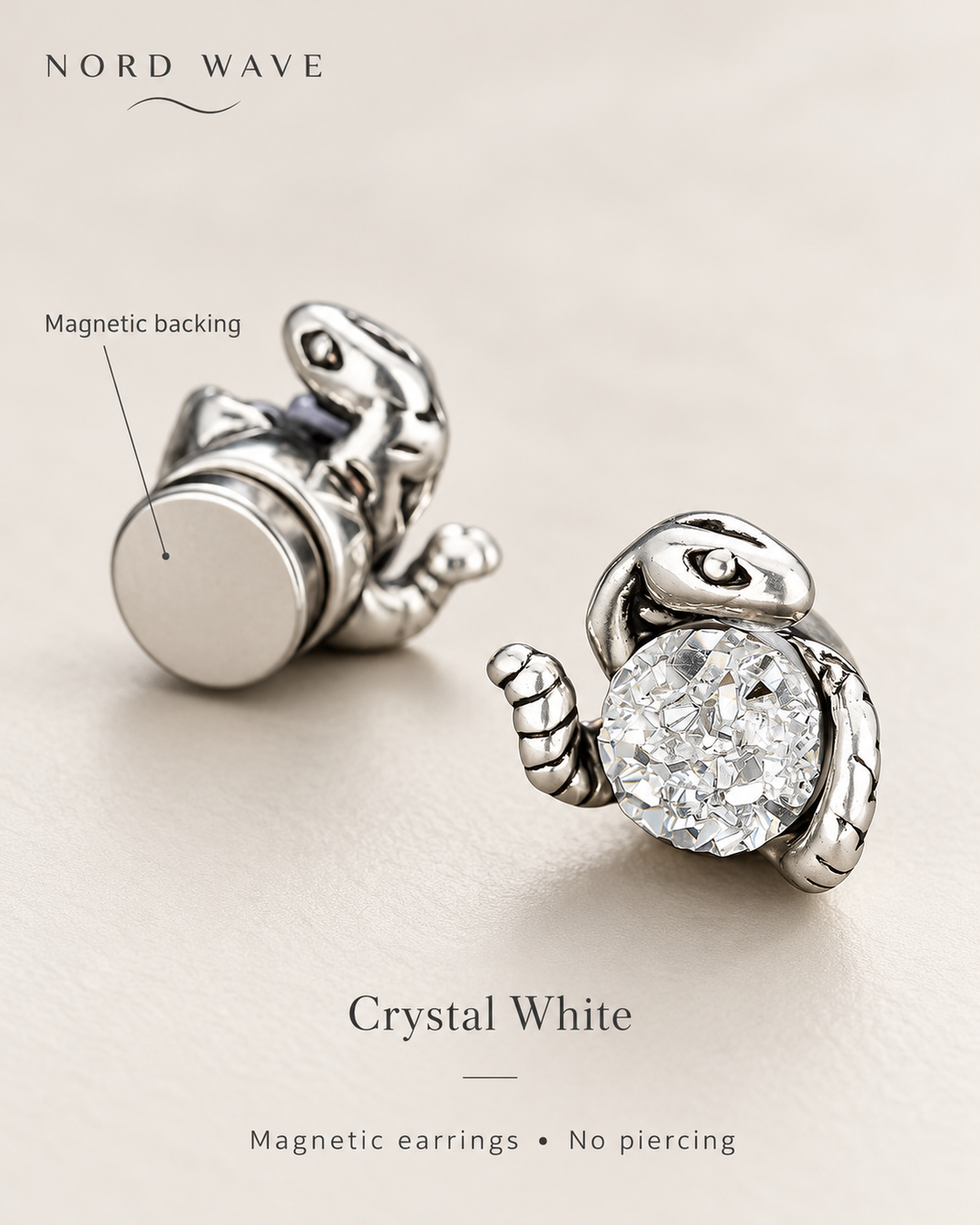 Nord Serpentine Magnetic Earrings