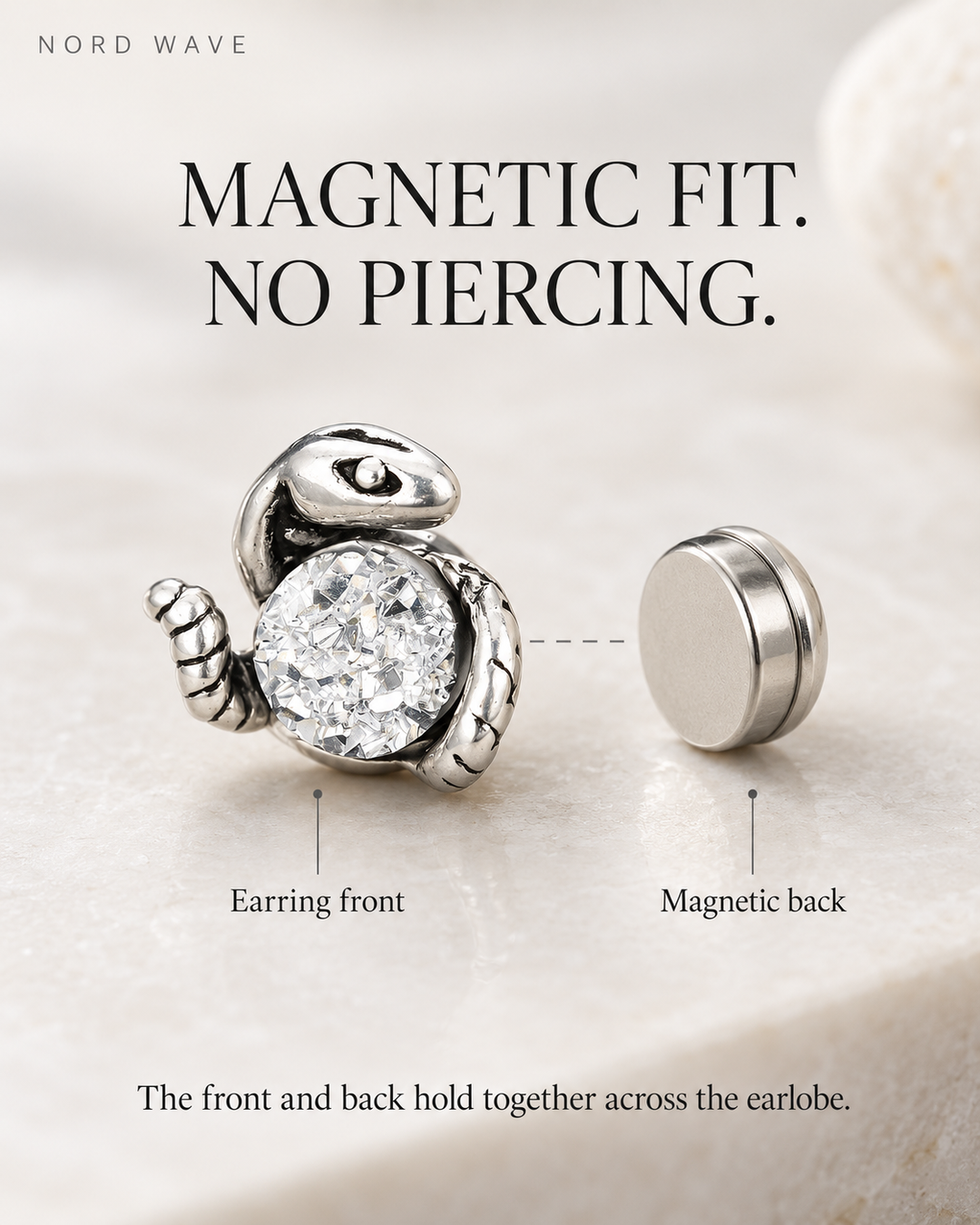 Nord Serpentine Magnetic Earrings