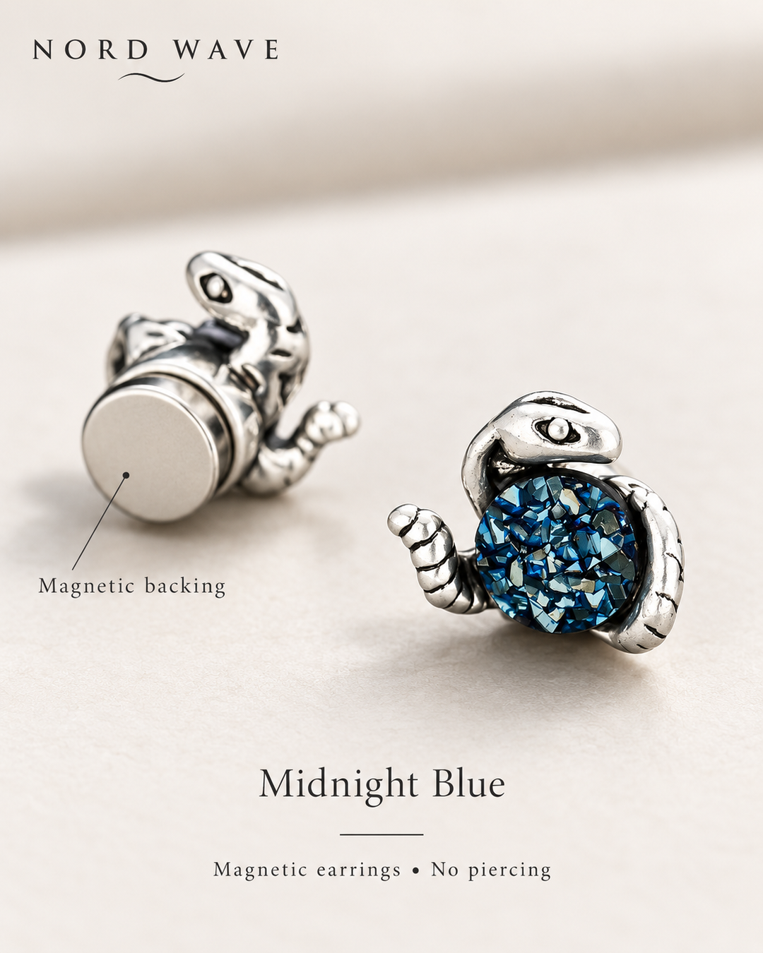 Nord Serpentine Magnetic Earrings