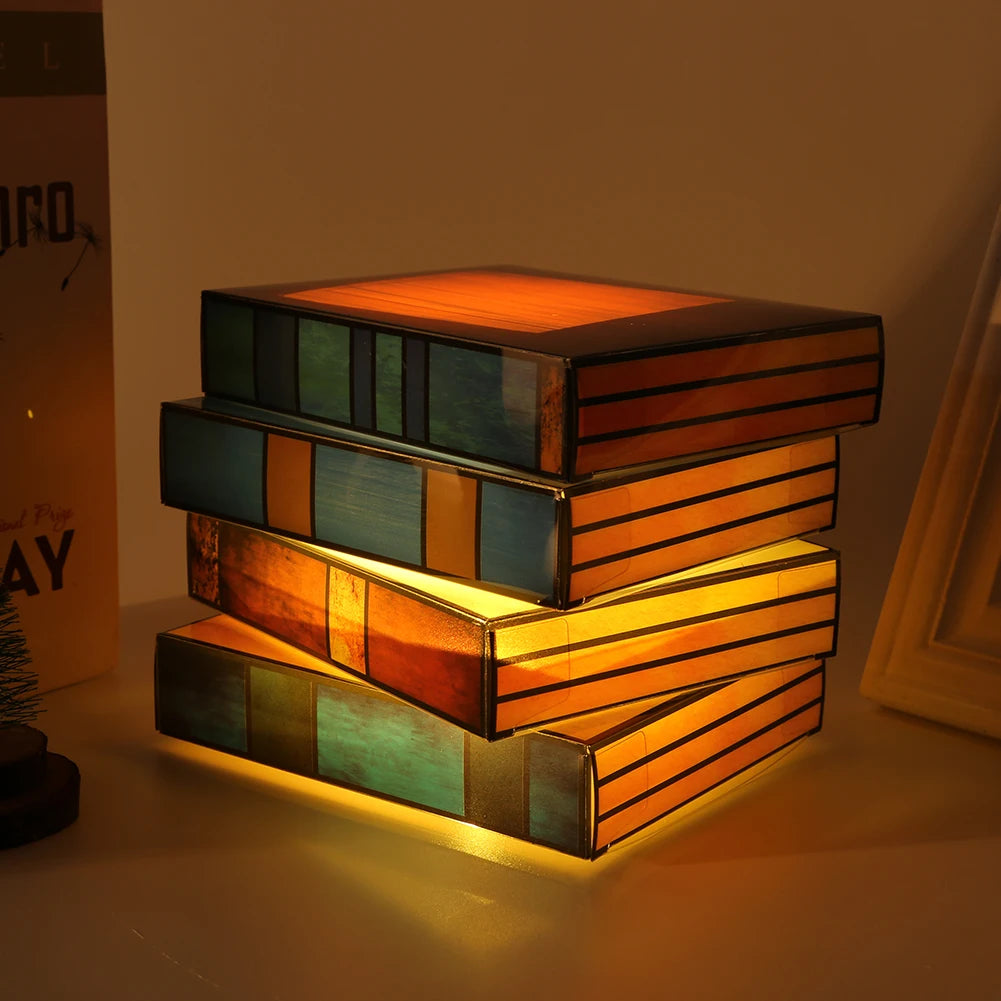 Nord Led Stained Glass Book Lamp