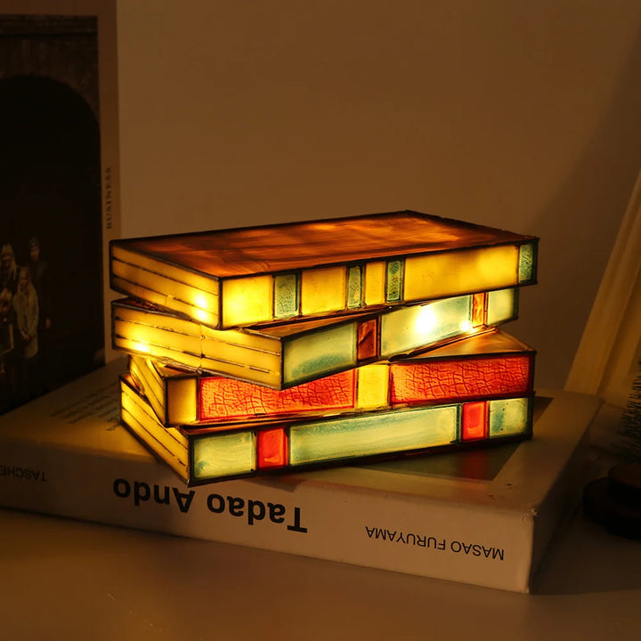 Nord Led Stained Glass Book Lamp