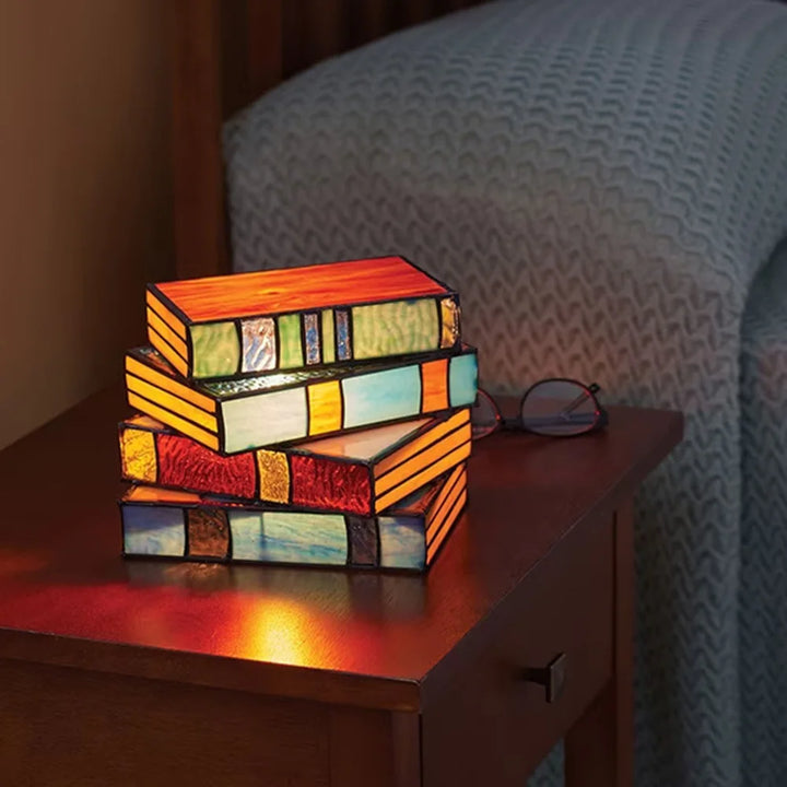 Nord Led Stained Glass Book Lamp