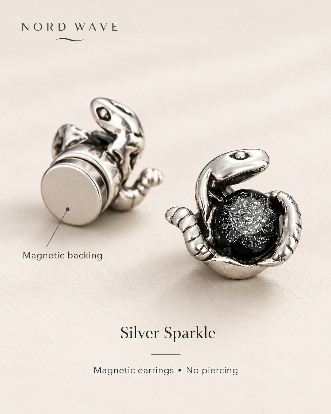Nord Serpentine Magnetic Earrings