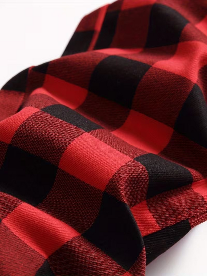 Nord Red Buffalo Plaid Jeans