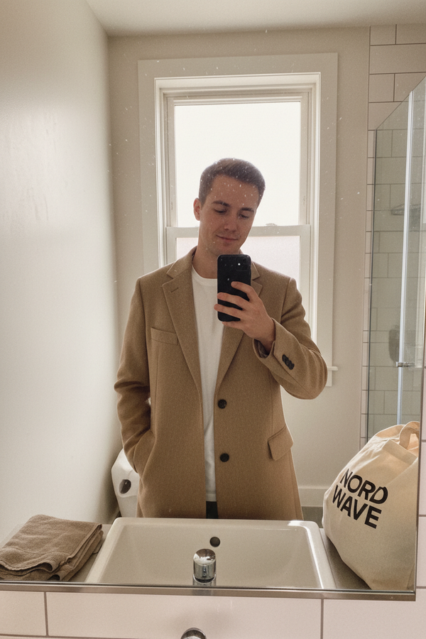 Guy Bathroom Mirror Selfie