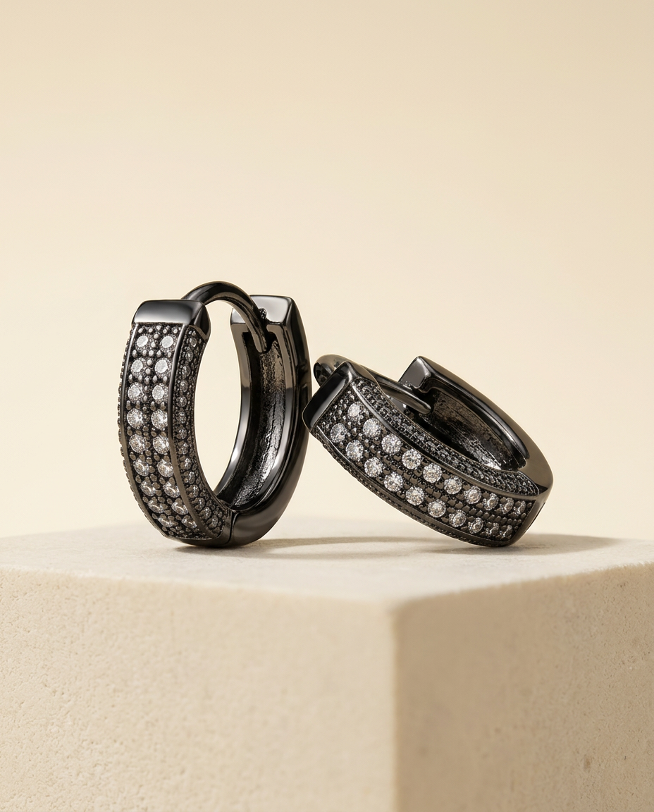 Nord Iced Hoop Earrings