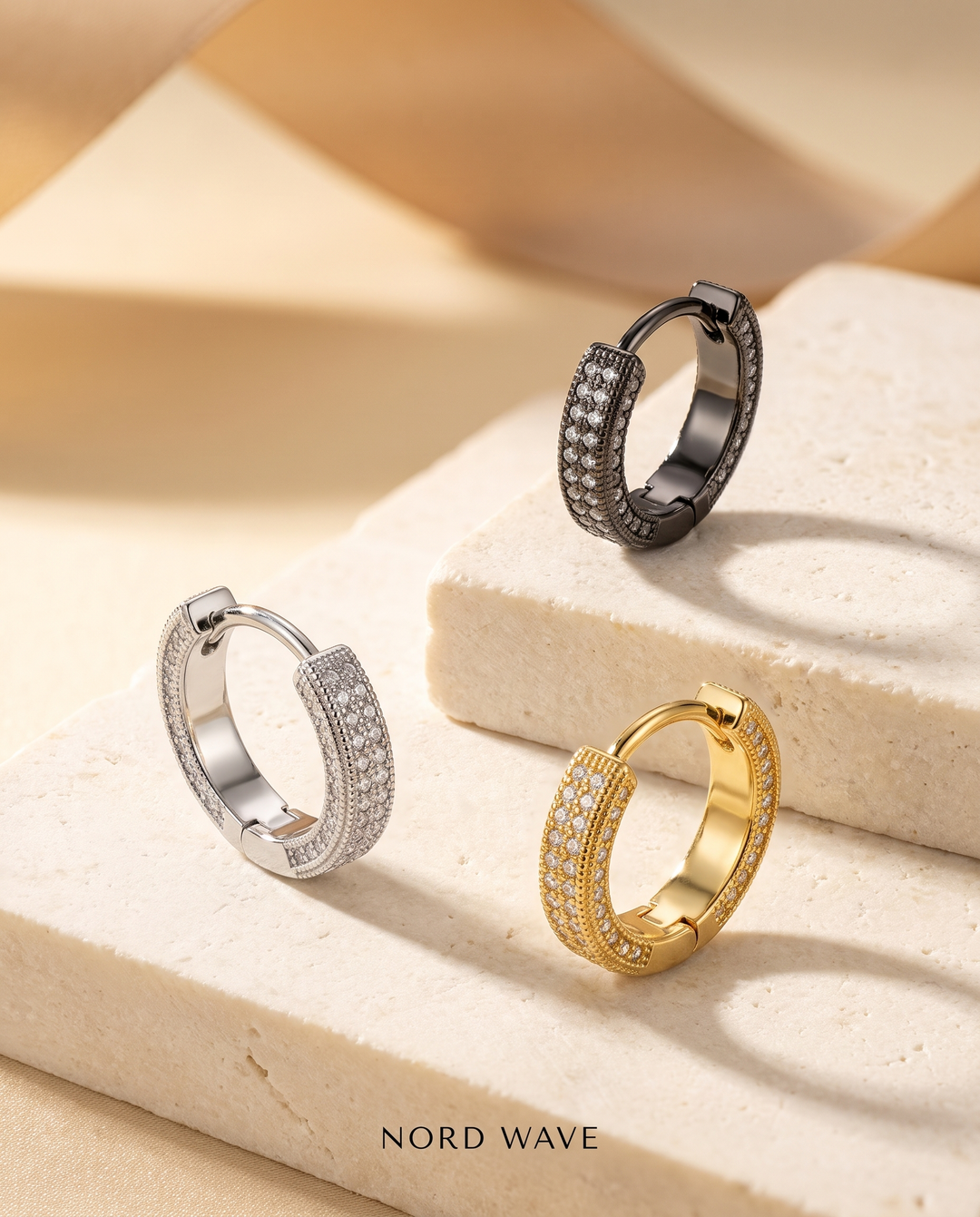 Nord Iced Hoop Earrings