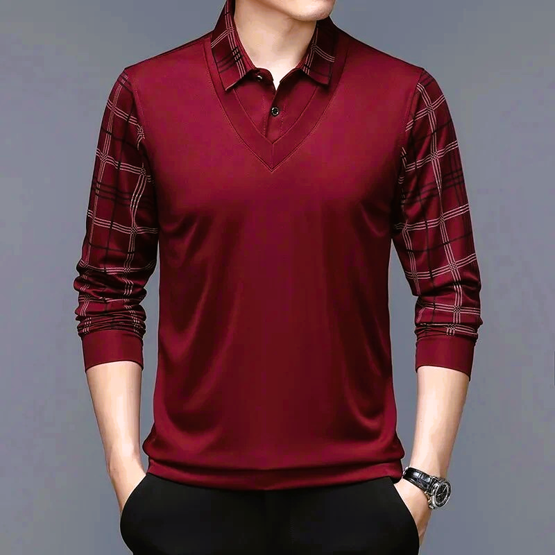 Nord Maroon Long Sleeve Polo