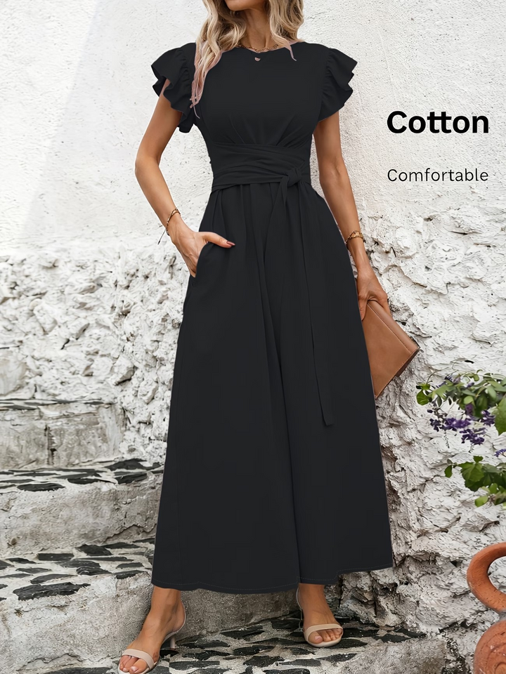 Nord Flutter-Sleeve Maxi Dress