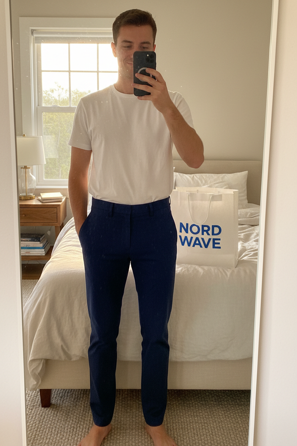 Men Mirror Selfie Chino Trousers