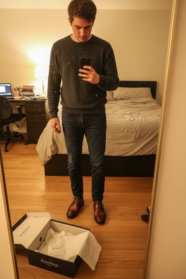 Men Mirror Selfie Derby Shoes