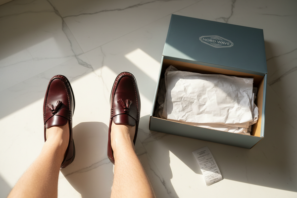 Men Overhead Burgundy Loafers Box