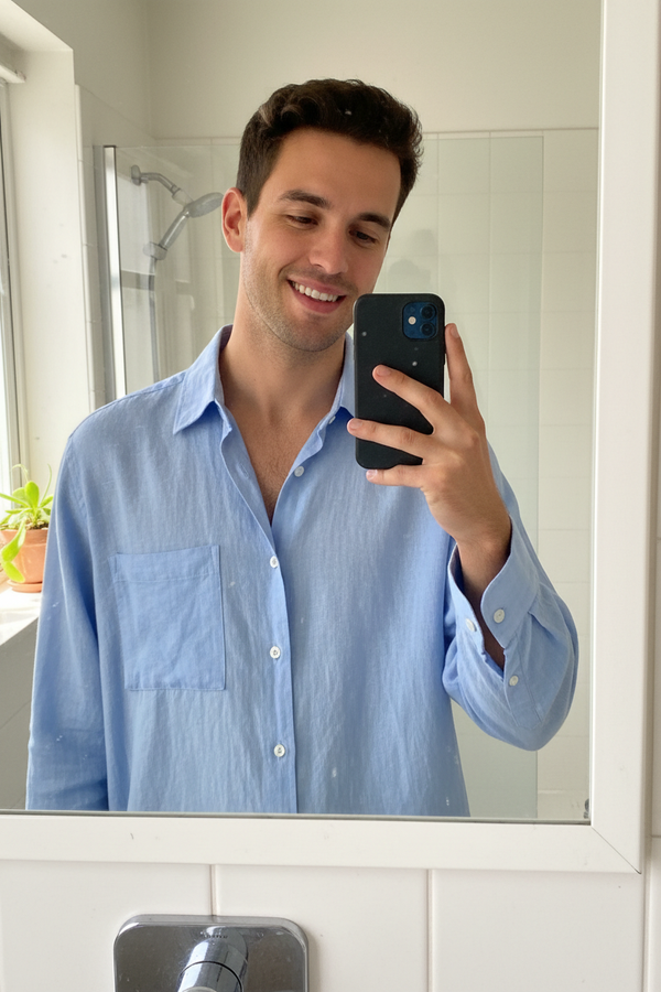 Mirror Selfie Linen Shirt
