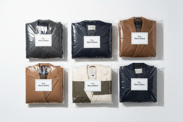 Multiple Coats Wrapped Flat Lay