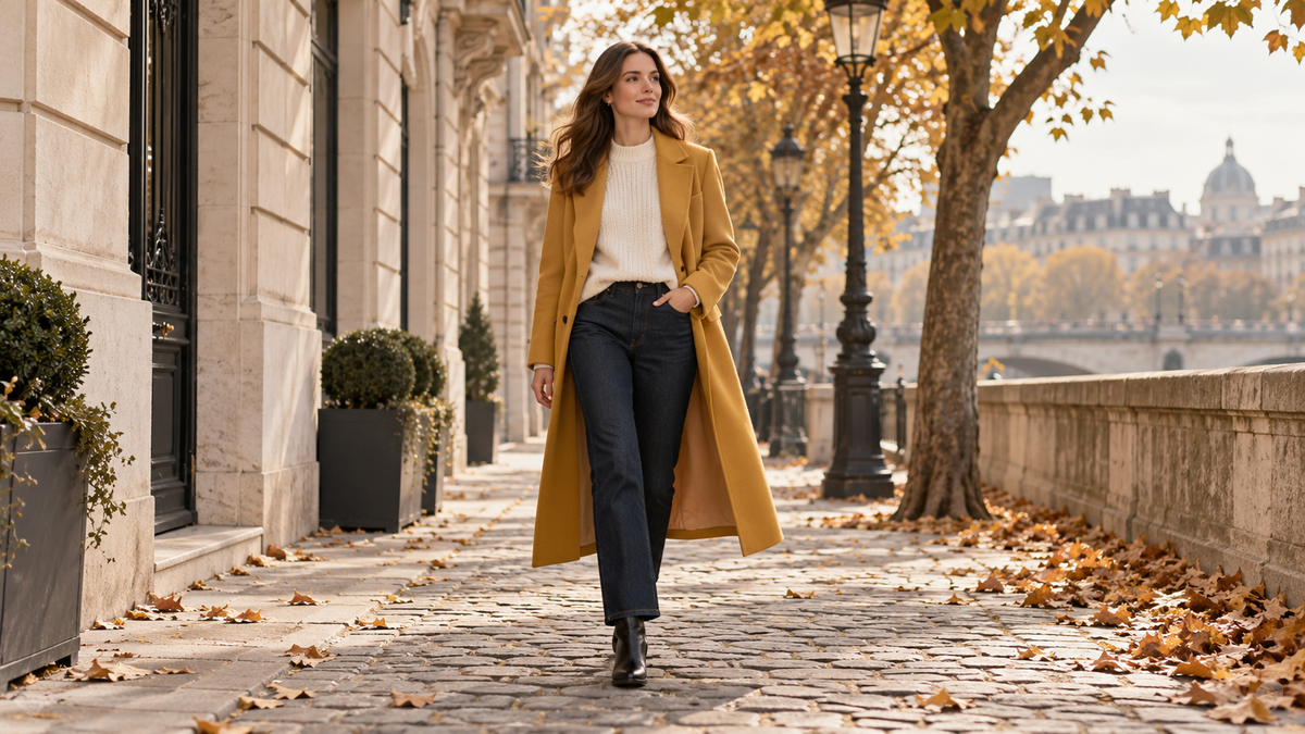 The Nord Wave womenswear editorial concept in an autumn city