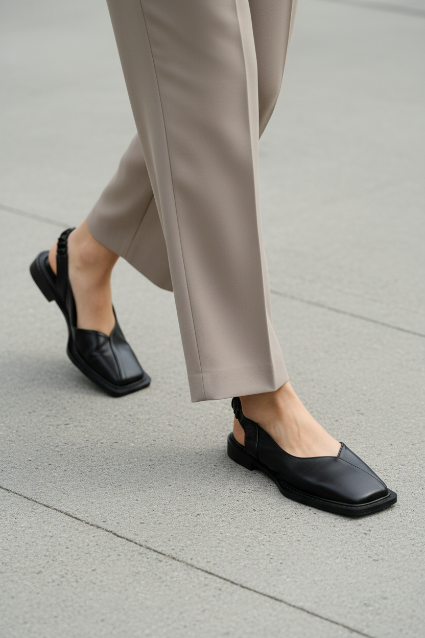 On feet street black