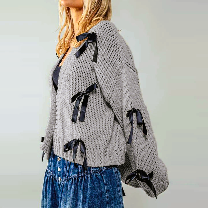 Nord Y2K Bow Knit Cardigan