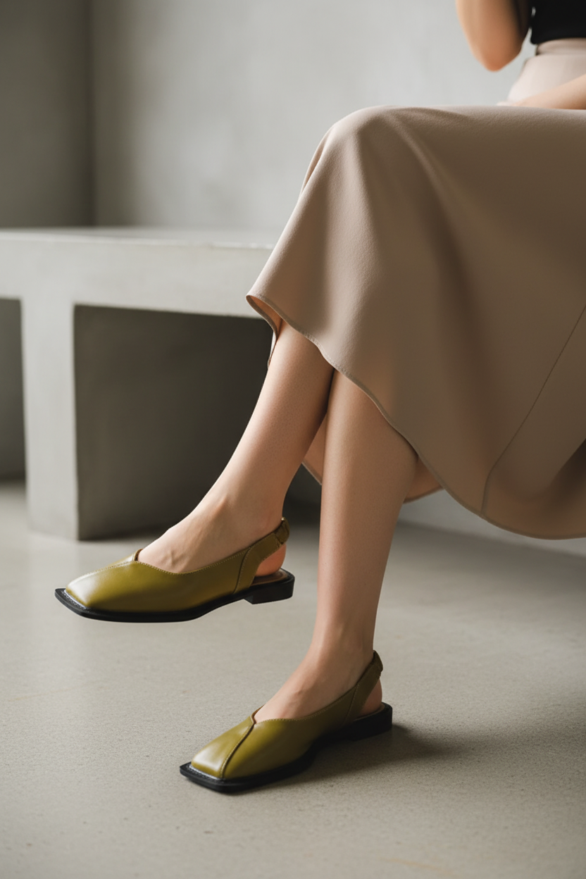 Seated editorial green