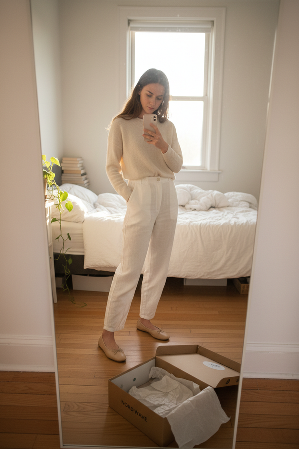 Women Mirror Selfie Ballet Flats
